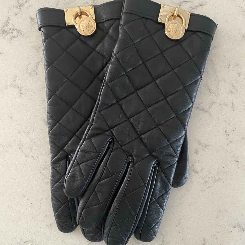 Michael Kors Leather Gloves